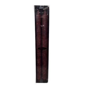 2 Root Gentry Burgundy Taper Candles 14" Handcrafted Beeswax Blend